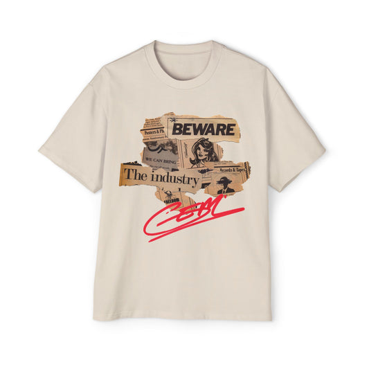 GEM* "BEWARE" Heavy-Oversized Tee